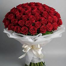 Букет 101 Красная роза Блэк Мэджик в Заречный