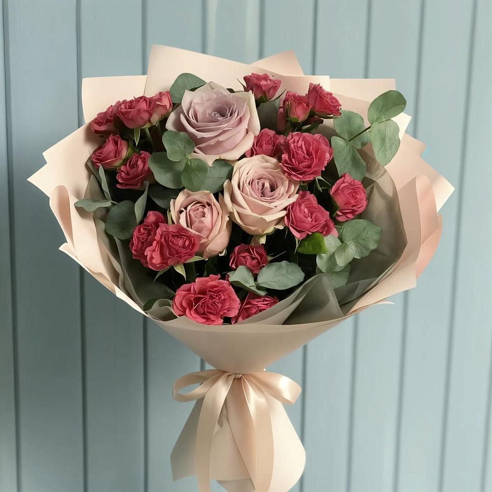 Букет цветов из: Гвоздики и Розы в Заречный