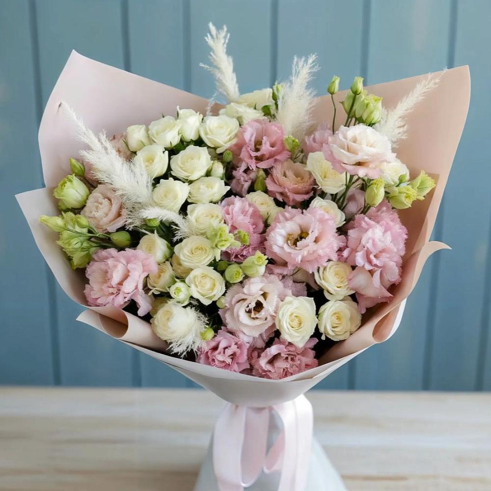 Букет цветов из: Альстромерии и Розы в Заречный