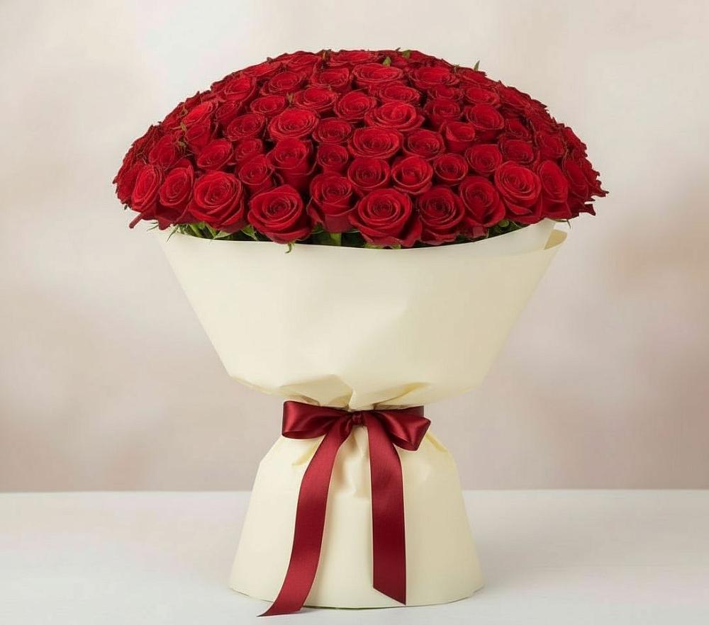 Букет 101 Красная роза Милано в Заречный