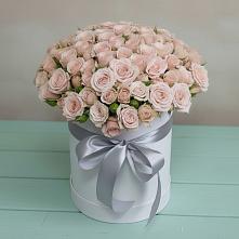 Цветочная композиция из Розы в шляпной коробке #REPLACE_PRED# Заречный