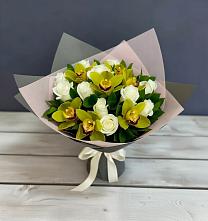 Букет цветов из:  Орхидеи и Розы #REPLACE_PRED# Заречный