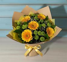 Букет цветов из:  Герберы и Хризантемы #REPLACE_PRED# Заречный