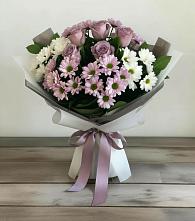 Букет цветов из:  Хризантемы и Розы #REPLACE_PRED# Заречный