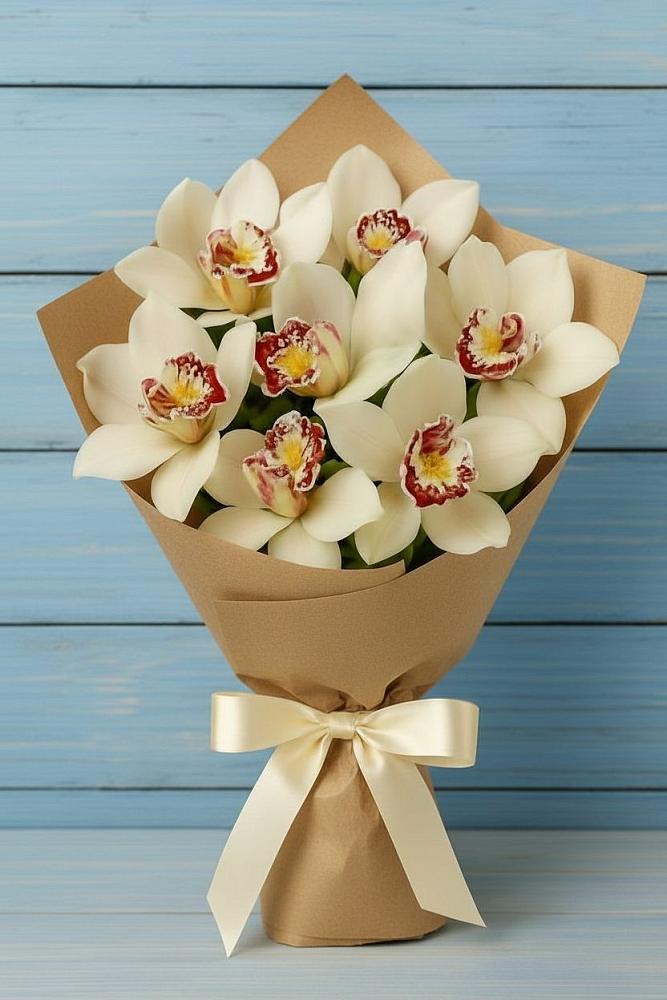 Букет цветов из: Орхидеи и Розы в Заречный